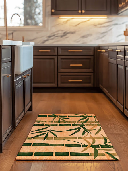 Oriental Bamboo Rug – Elegant Bamboo Patterns, Premium & Calming | Nature - Inspired Rug by districtoasis