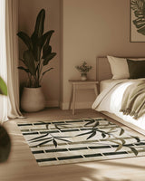 Oriental Bamboo Rug – Elegant Bamboo Patterns, Premium & Calming | Nature - Inspired Rug by districtoasis