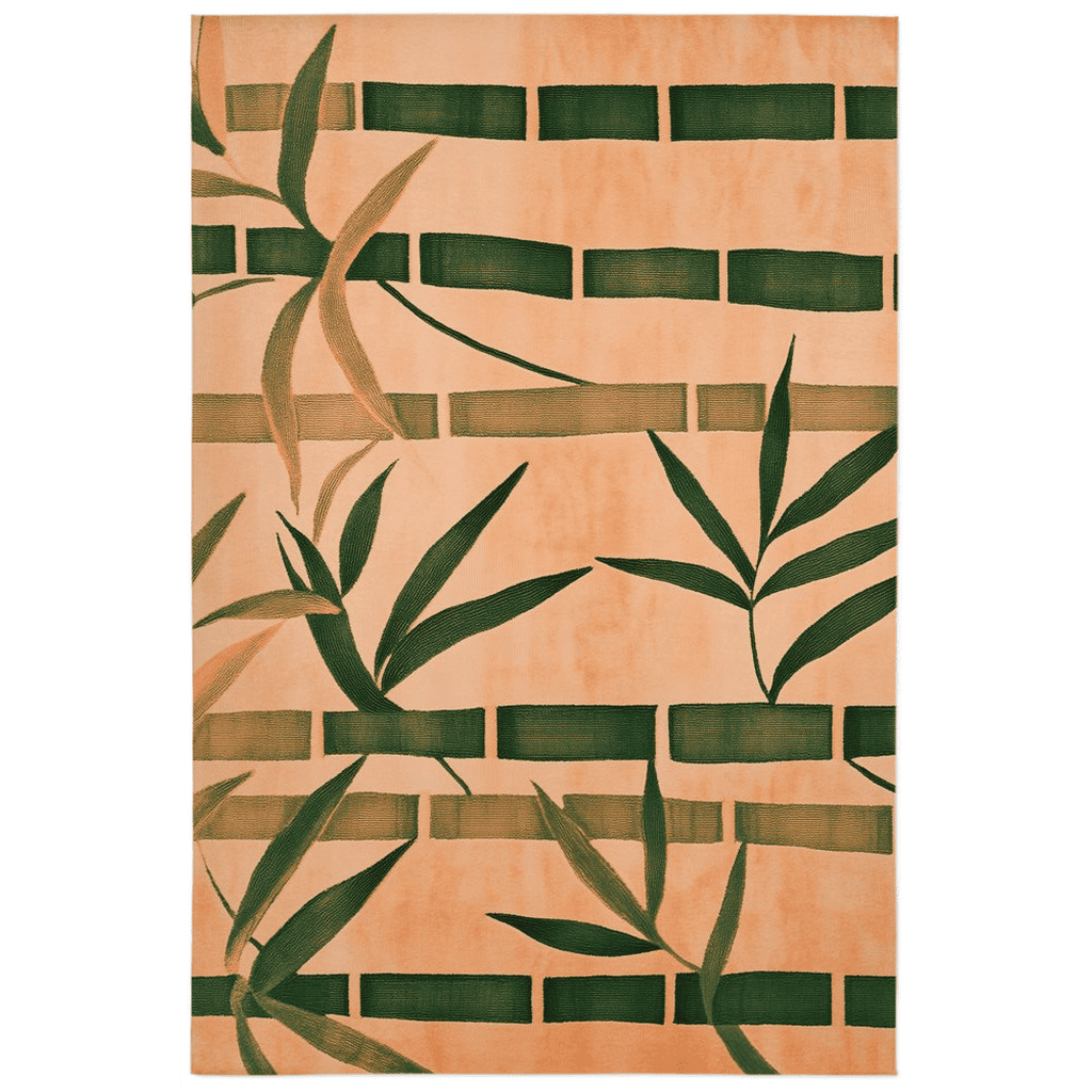 Oriental Bamboo Rug – Elegant Bamboo Patterns, Premium & Calming | Nature - Inspired Rug by districtoasis