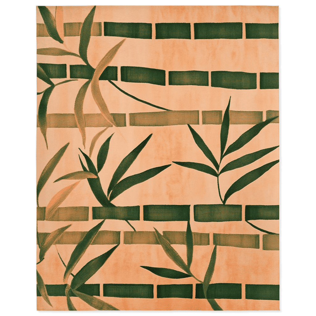 Oriental Bamboo Rug – Elegant Bamboo Patterns, Premium & Calming | Nature - Inspired Rug by districtoasis