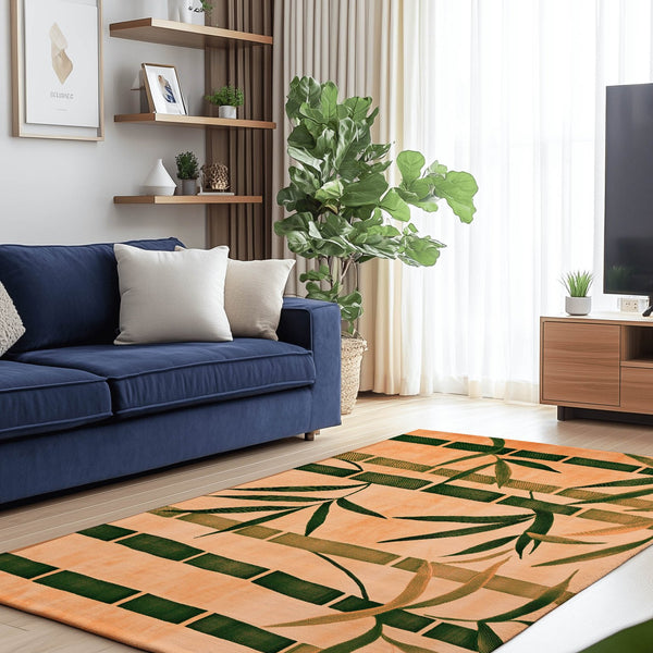 Oriental Bamboo Rug – Elegant Bamboo Patterns, Premium & Calming | Nature - Inspired Rug by districtoasis