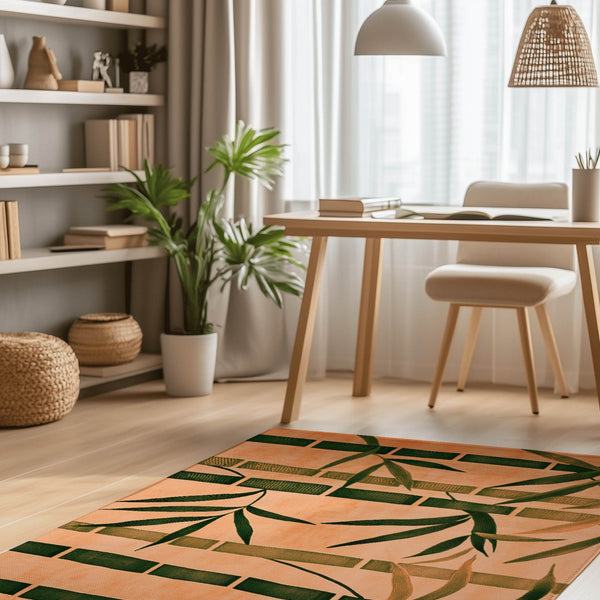 Oriental Bamboo Rug – Elegant Bamboo Patterns, Premium & Calming | Nature - Inspired Rug by districtoasis