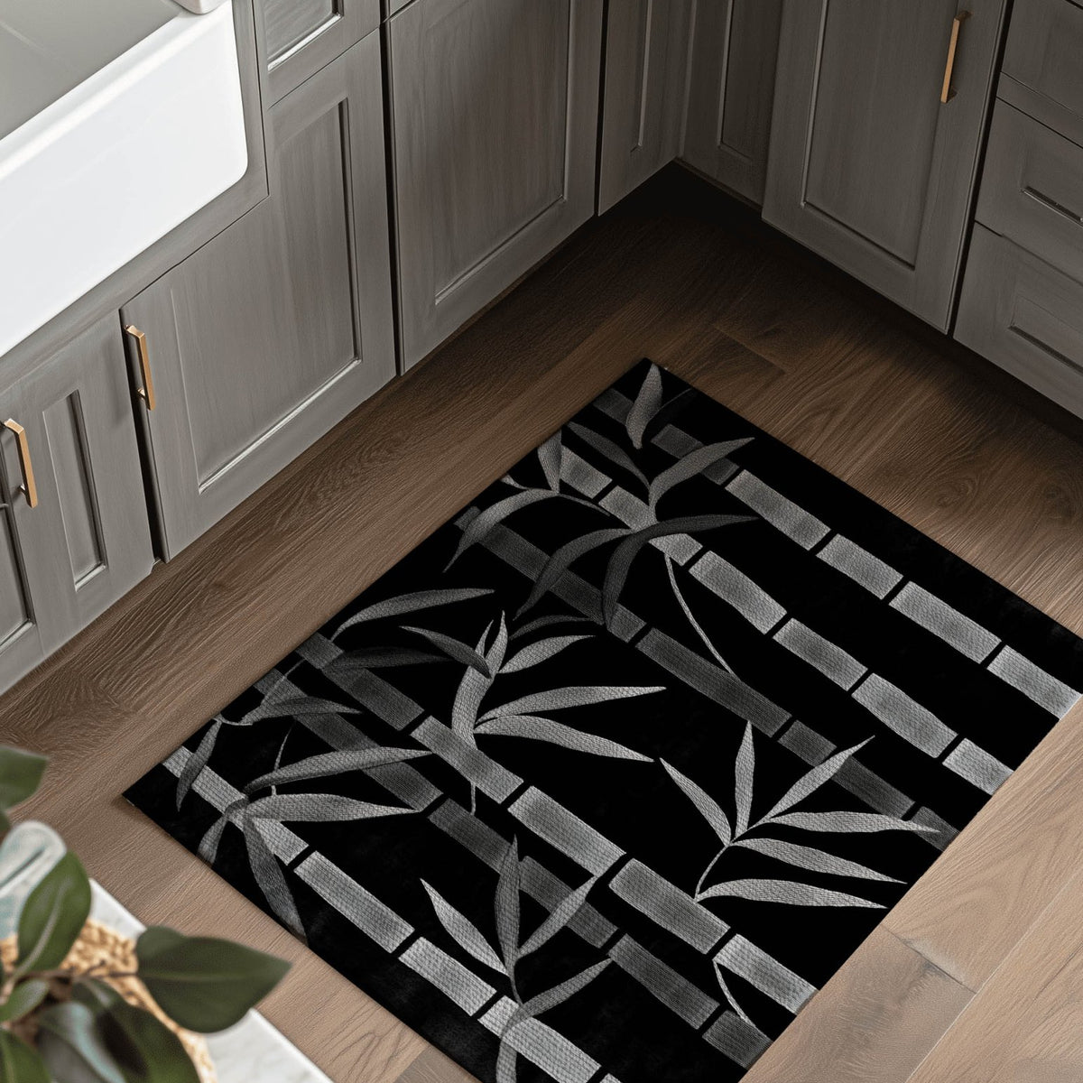 Oriental Bamboo Rug – Elegant Bamboo Patterns, Premium & Calming | Nature - Inspired Rug by districtoasis
