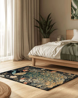 Peacock in Bloom Rug | Nature - Inspired Rug by districtoasis