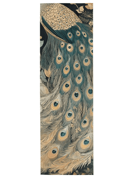 Peacock in Bloom Rug – Artistic Nature - Inspired Elegance, Rich & Refined | Nature - Inspired Rug by districtoasis