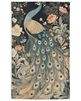 Peacock in Bloom Rug – Artistic Nature - Inspired Elegance, Rich & Refined | Nature - Inspired Rug by districtoasis