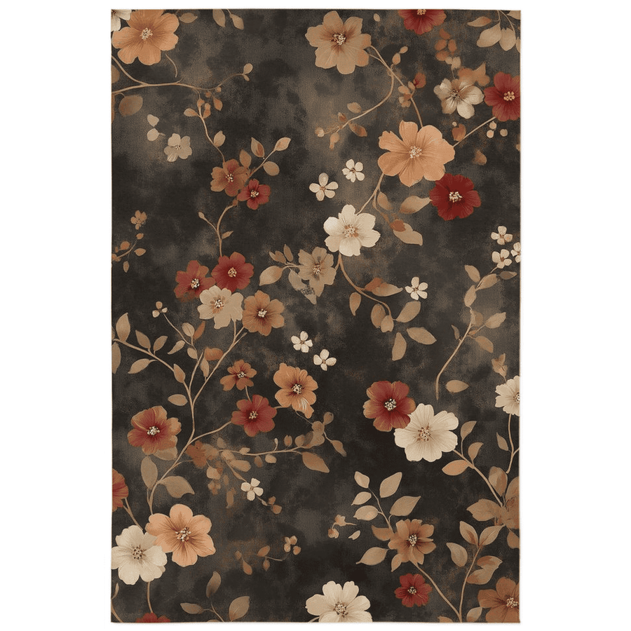 Rustic Meadow Bloom Rug – Scottish Autumn - Inspired | Nature - Inspired Rug by districtoasis