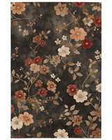 Rustic Meadow Bloom Rug – Scottish Autumn - Inspired | Nature - Inspired Rug by districtoasis