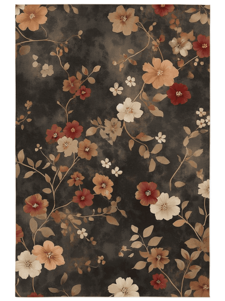 Rustic Meadow Bloom Rug – Scottish Autumn - Inspired | Nature - Inspired Rug by districtoasis