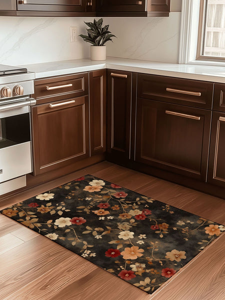 Rustic Meadow Bloom Rug – Scottish Autumn - Inspired | Nature - Inspired Rug by districtoasis