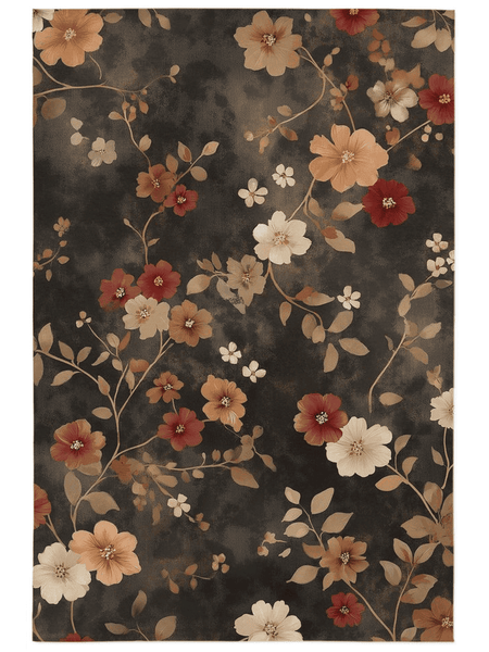 Rustic Meadow Bloom Rug – Scottish Autumn - Inspired | Nature - Inspired Rug by districtoasis