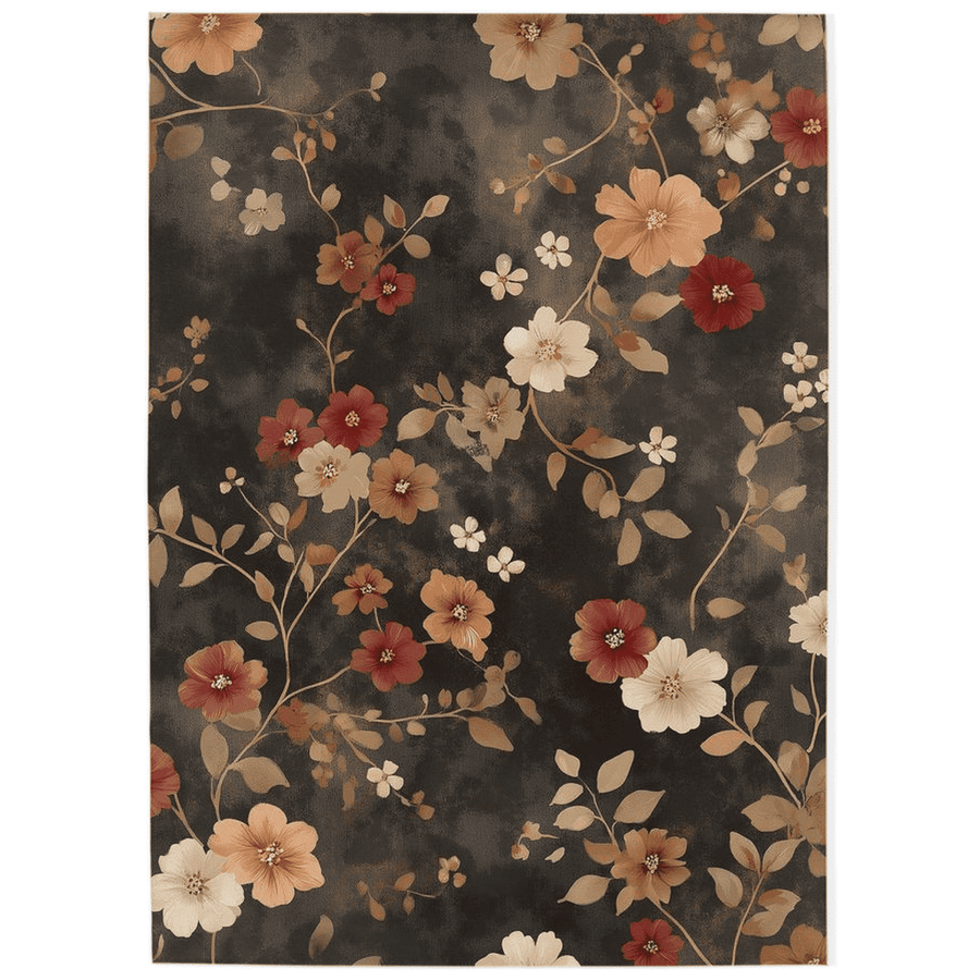 Rustic Meadow Bloom Rug – Scottish Autumn - Inspired | Nature - Inspired Rug by districtoasis