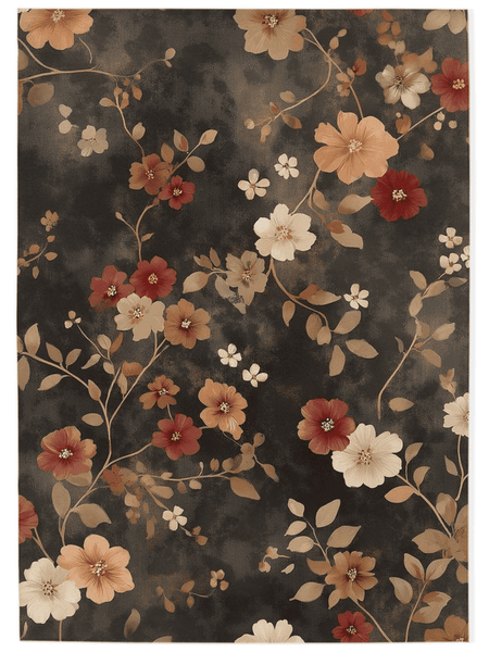 Rustic Meadow Bloom Rug – Scottish Autumn - Inspired | Nature - Inspired Rug by districtoasis