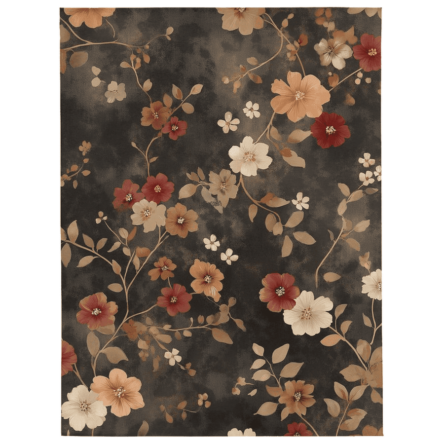 Rustic Meadow Bloom Rug – Scottish Autumn - Inspired | Nature - Inspired Rug by districtoasis