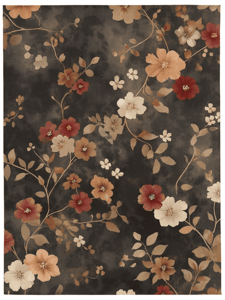 Rustic Meadow Bloom Rug – Scottish Autumn - Inspired | Nature - Inspired Rug by districtoasis