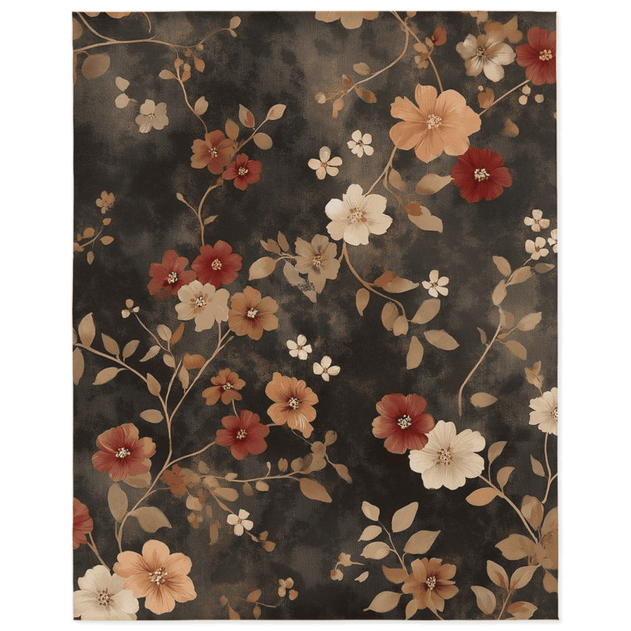 Rustic Meadow Bloom Rug – Scottish Autumn - Inspired | Nature - Inspired Rug by districtoasis