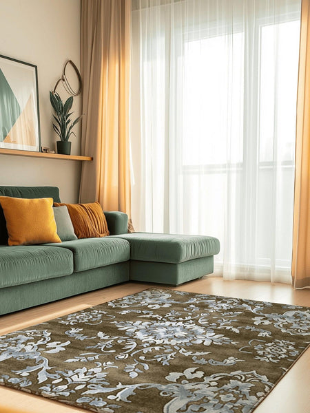 Shrubland Vines Rug | Nature - Inspired Rug by districtoasis