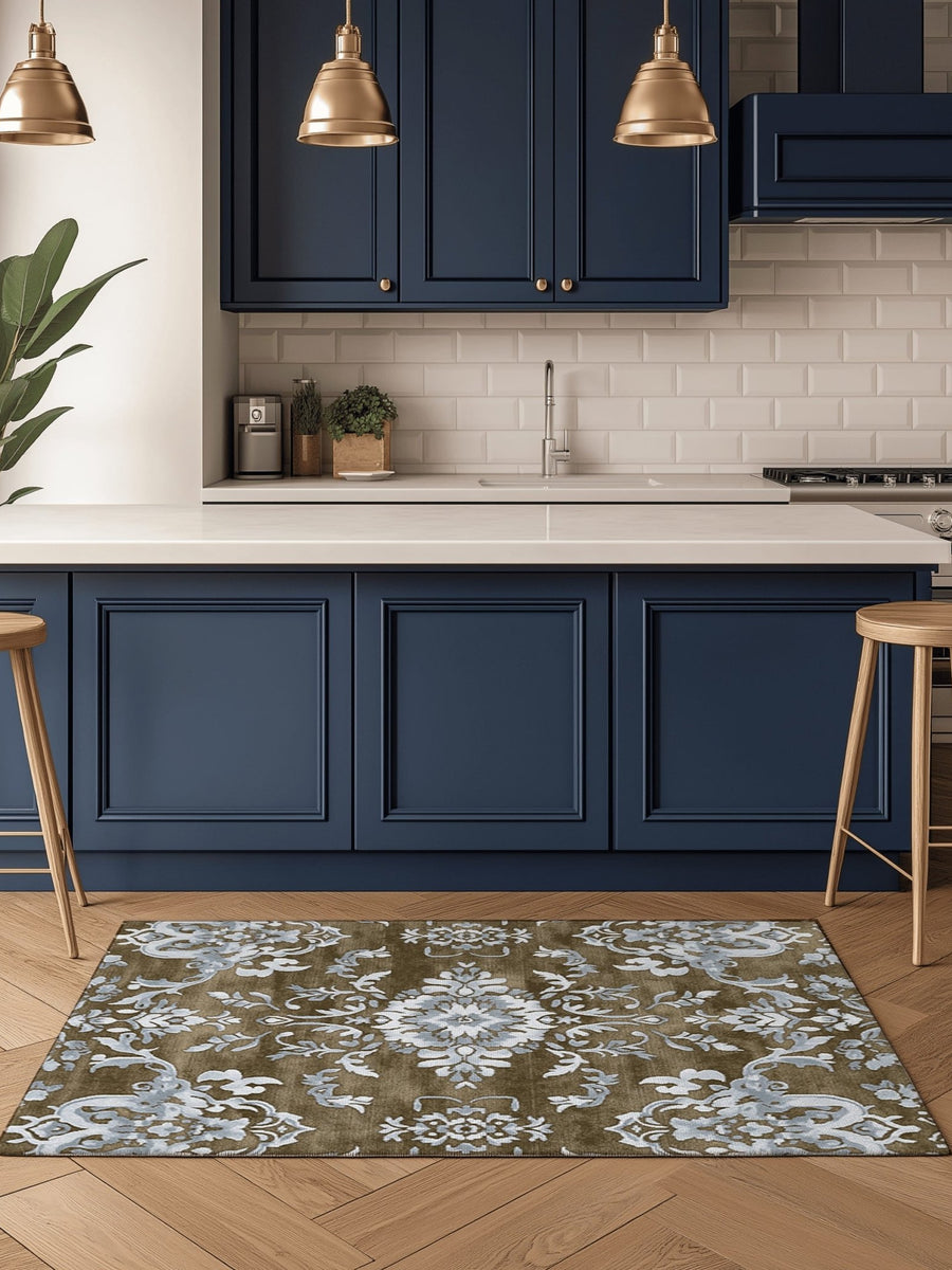 Shrubland Vines Rug | Nature - Inspired Rug by districtoasis