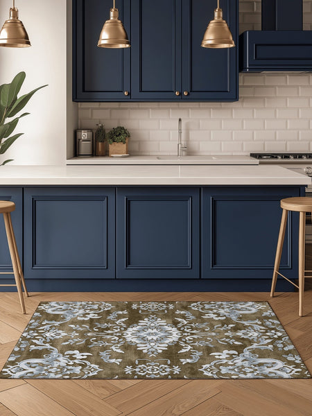 Shrubland Vines Rug | Nature - Inspired Rug by districtoasis