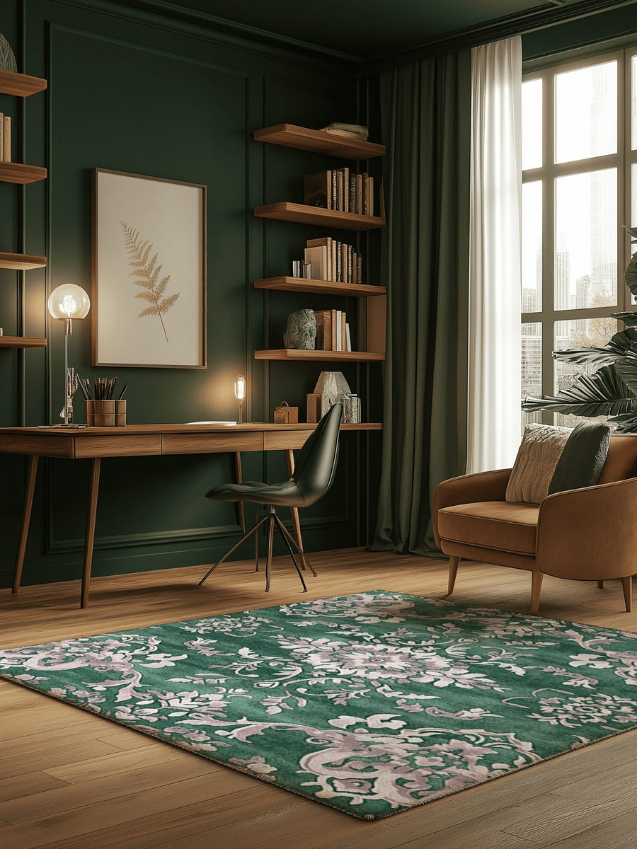 Shrubland Vines Rug | Nature - Inspired Rug by districtoasis