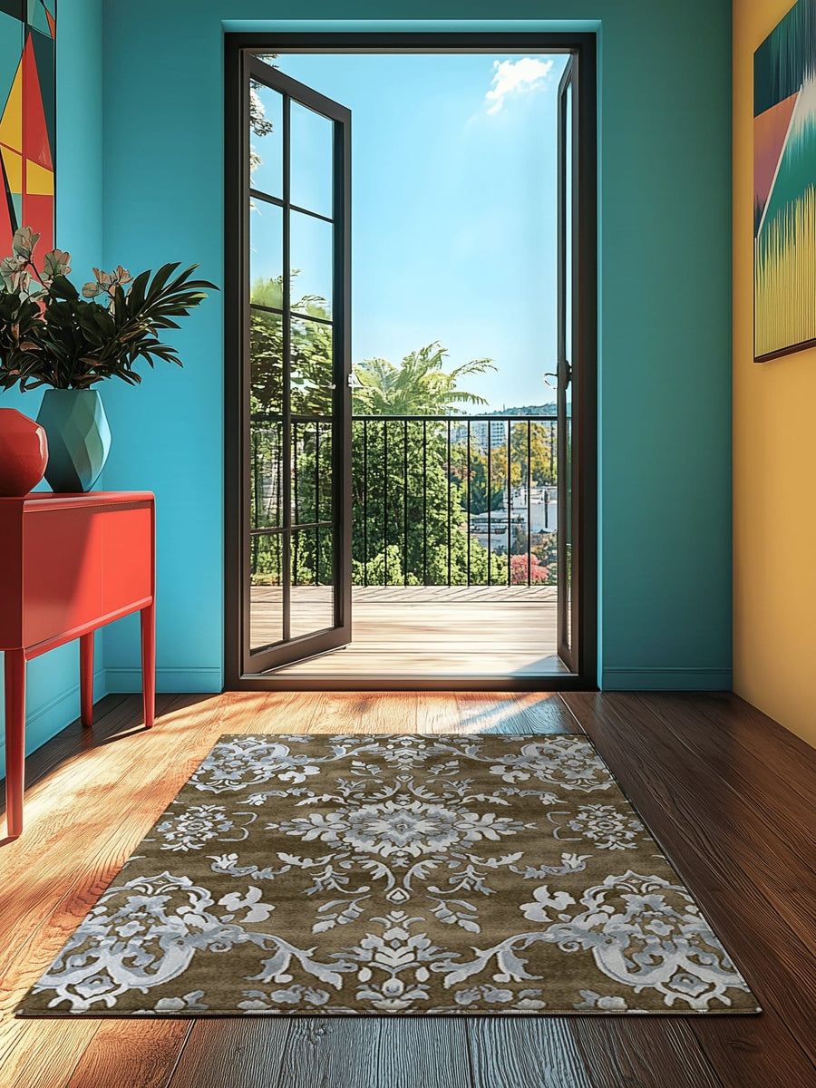 Shrubland Vines Rug | Nature - Inspired Rug by districtoasis