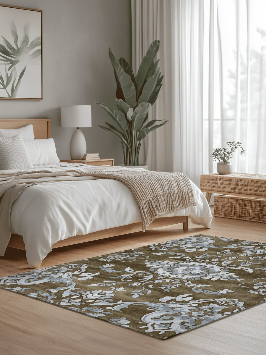 Shrubland Vines Rug | Nature - Inspired Rug by districtoasis