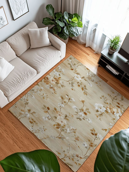 Soft Bloom Pathway Rug – Nordic Autumn - Inspired | Nature - Inspired Rug by districtoasis