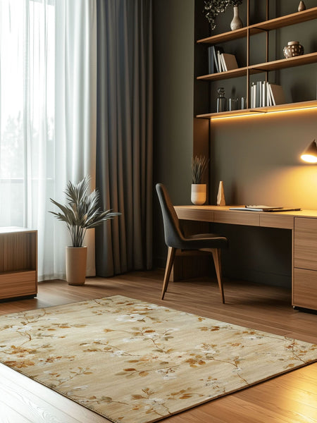 Soft Bloom Pathway Rug – Nordic Autumn - Inspired | Nature - Inspired Rug by districtoasis