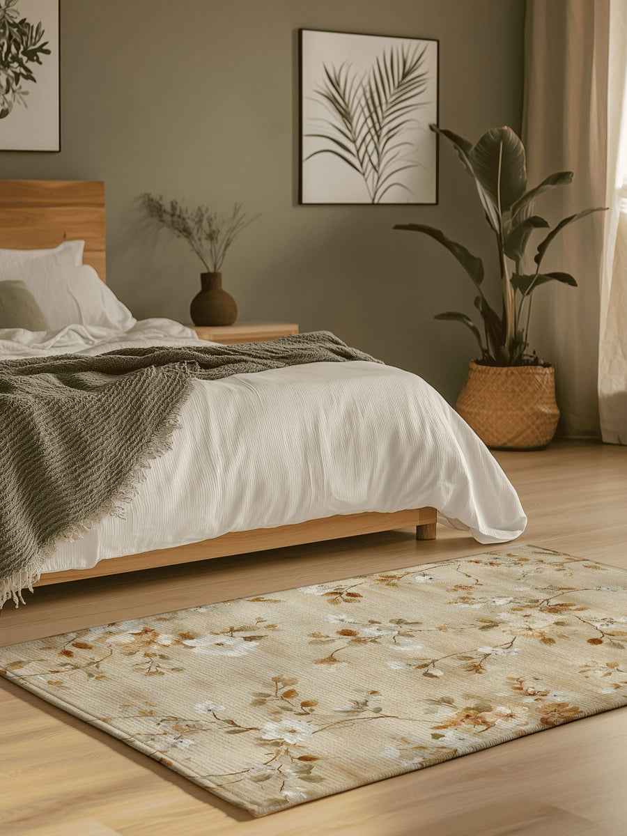 Soft Bloom Pathway Rug – Nordic Autumn - Inspired | Nature - Inspired Rug by districtoasis