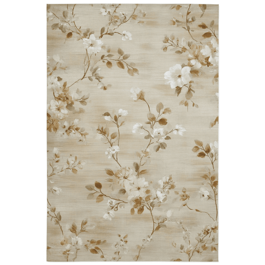 Soft Bloom Pathway Rug – Nordic Autumn - Inspired | Nature - Inspired Rug by districtoasis