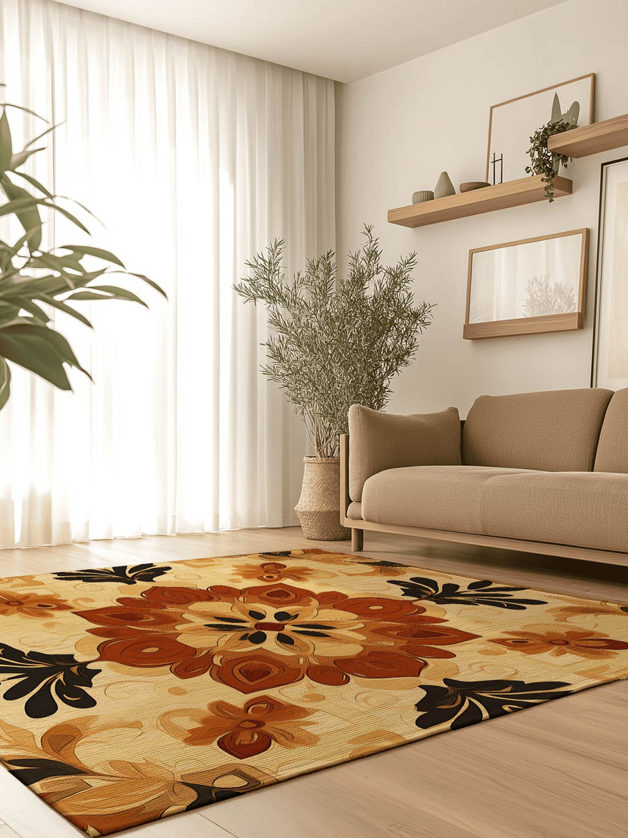 Soft Pastel Earth Rug – India - Inspired, Calming & Premium Quality | Nature - Inspired Rug by districtoasis