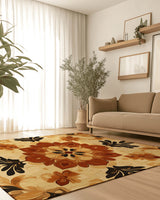 Soft Pastel Earth Rug – India - Inspired, Calming & Premium Quality | Nature - Inspired Rug by districtoasis