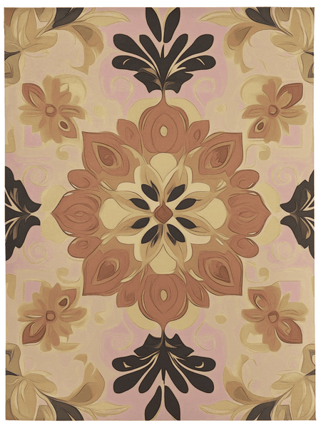 Soft Pastel Earth Rug – India - Inspired, Calming & Premium Quality | Nature - Inspired Rug by districtoasis