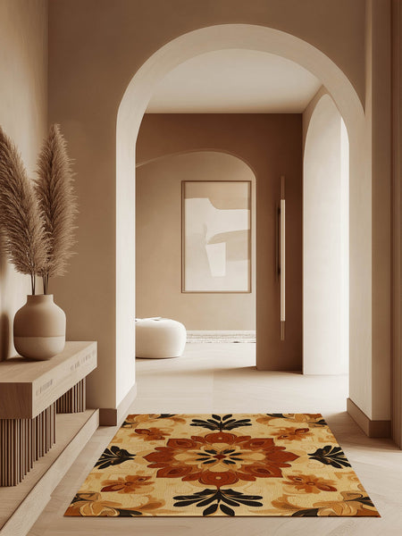 Soft Pastel Earth Rug – India - Inspired, Calming & Premium Quality | Nature - Inspired Rug by districtoasis