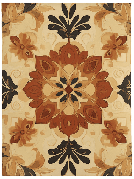 Soft Pastel Earth Rug – India - Inspired, Calming & Premium Quality | Nature - Inspired Rug by districtoasis