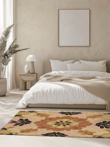 Soft Pastel Earth Rug – India - Inspired, Calming & Premium Quality | Nature - Inspired Rug by districtoasis
