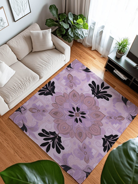 Soft Pastel Earth Rug – India - Inspired, Calming & Premium Quality | Nature - Inspired Rug by districtoasis