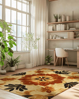 Soft Pastel Earth Rug – India - Inspired, Calming & Premium Quality | Nature - Inspired Rug by districtoasis