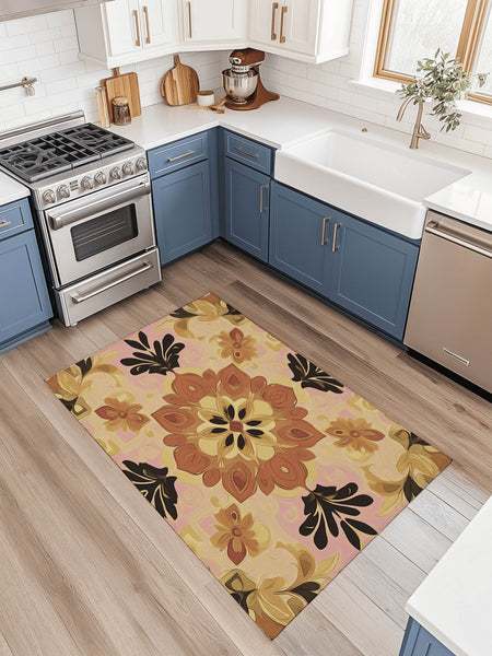 Soft Pastel Earth Rug – India - Inspired, Calming & Premium Quality | Nature - Inspired Rug by districtoasis