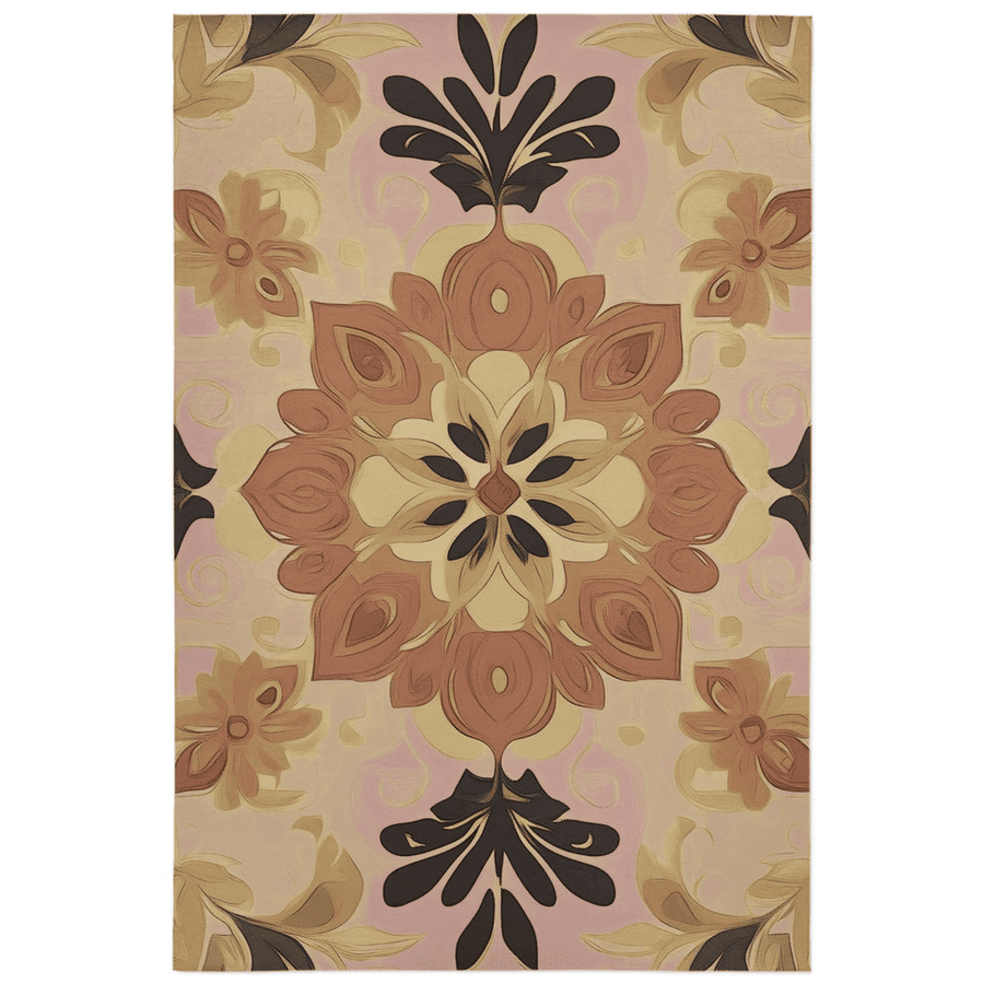 Soft Pastel Earth Rug – India - Inspired, Calming & Premium Quality | Nature - Inspired Rug by districtoasis