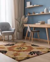 Soft Pastel Earth Rug – India - Inspired, Calming & Premium Quality | Nature - Inspired Rug by districtoasis