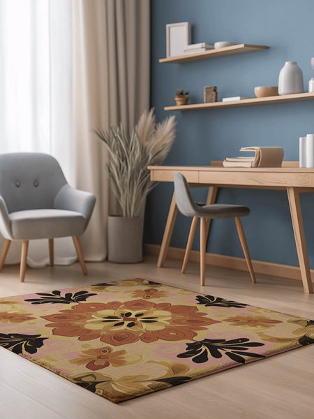 Soft Pastel Earth Rug – India - Inspired, Calming & Premium Quality | Nature - Inspired Rug by districtoasis