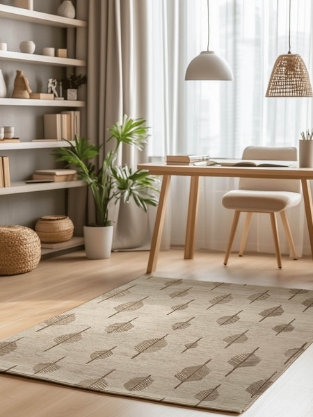 Soft Reed Flow Rug – Wind - Swept Elegance, Soft & Calming | Nature - Inspired Rug by districtoasis