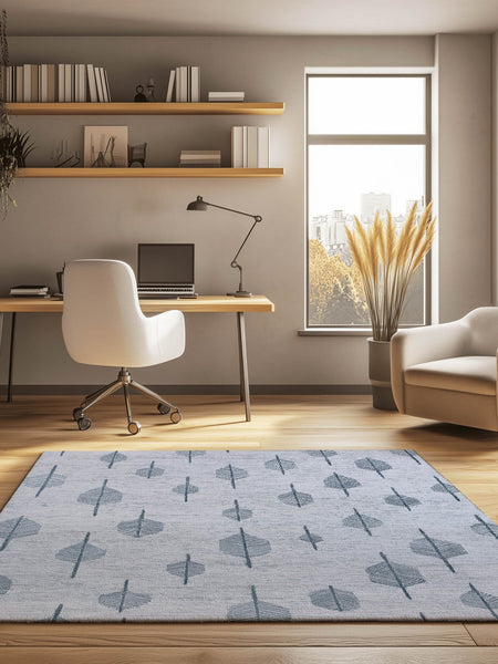 Soft Reed Flow Rug – Wind - Swept Elegance, Soft & Calming | Nature - Inspired Rug by districtoasis