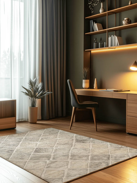 Soft Woven Diamond Rug | Nature - Inspired Rug by districtoasis