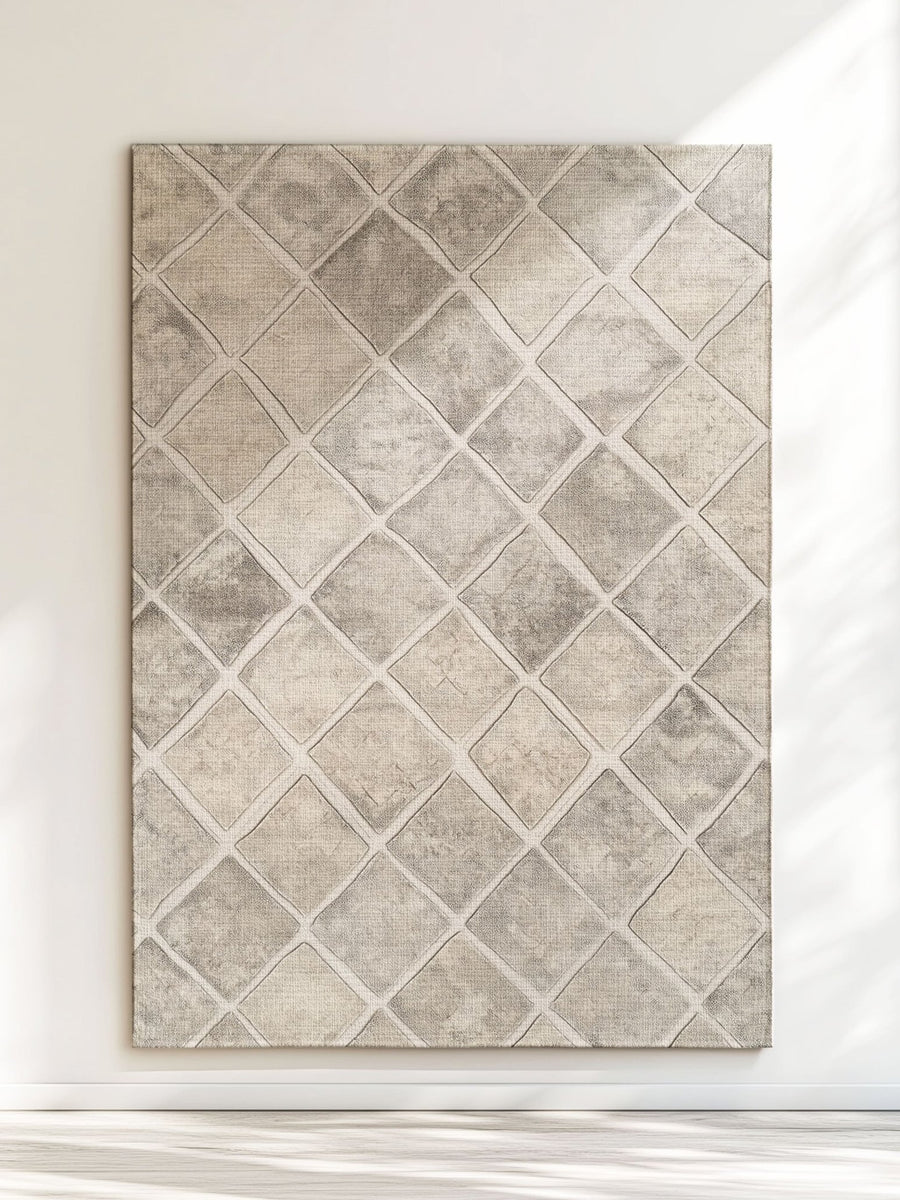 Soft Woven Diamond Rug | Nature - Inspired Rug by districtoasis