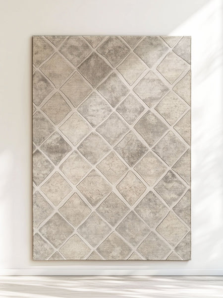 Soft Woven Diamond Rug | Nature - Inspired Rug by districtoasis
