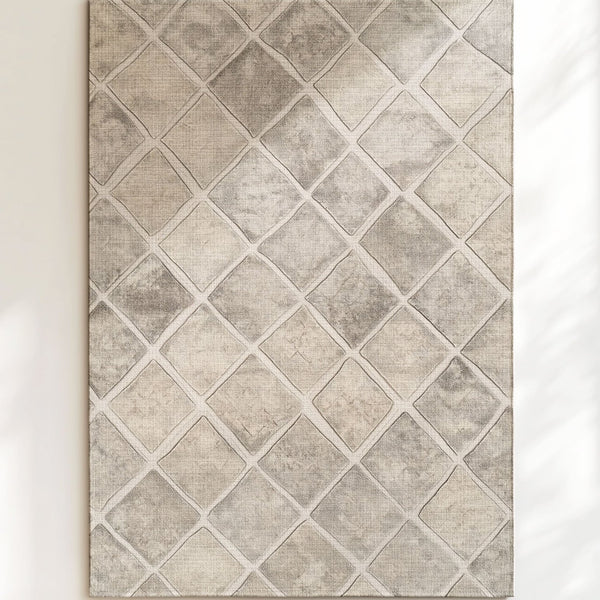 Soft Woven Diamond Rug | Nature - Inspired Rug by districtoasis