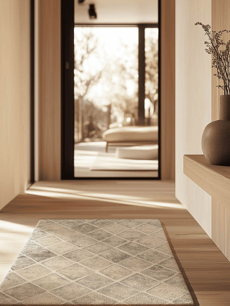 Soft Woven Diamond Rug | Nature - Inspired Rug by districtoasis