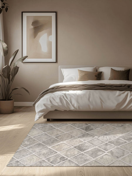 Soft Woven Diamond Rug | Nature - Inspired Rug by districtoasis